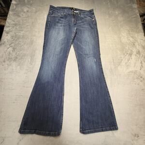 Levis 524 Jeans Womens 9 Medium Blue Too Superlow Bootcut Low Rise Stretch Y2K